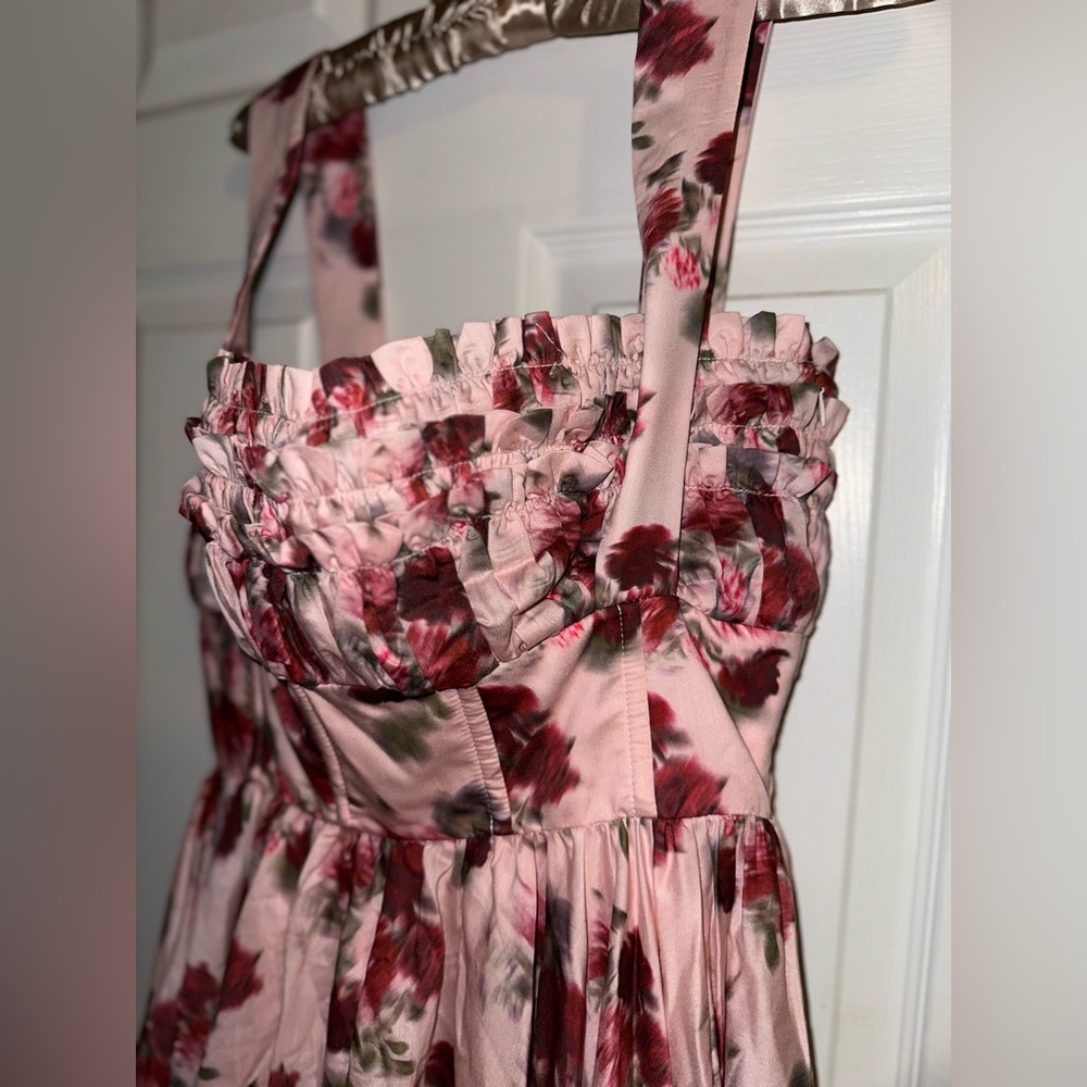 Free People x Maison Amory The Grace Dress Rose Floral NWT 🔖 - Picture 5 of 10